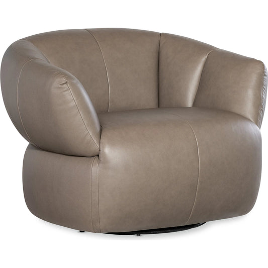 Aria Swivel Chair by Hooker Furniture in verona sage. Made from leather in a unique style.