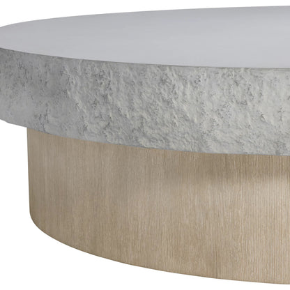 Pincio Cocktail Table by Bernhardt in grey. Made from wood, faux stone, resin in a transitional style.