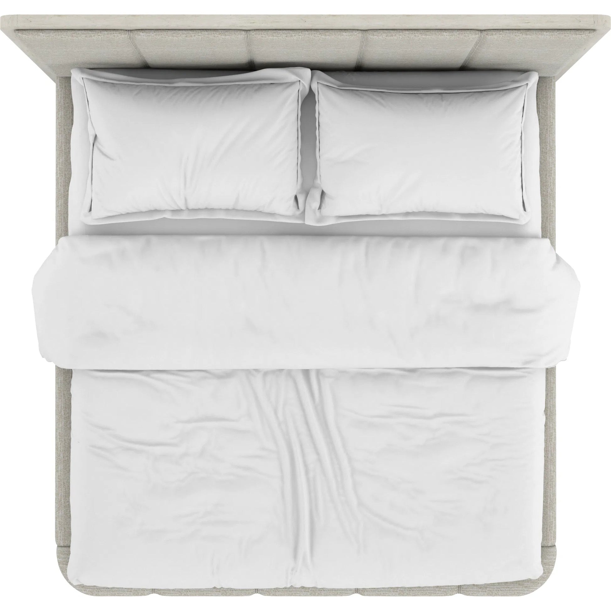 Ashlar Upholstered Panel Bed by A.R.T. Furniture in bisque, ecru. Made from parawood solids, birch veneers, foam, fabric in a transitional style.