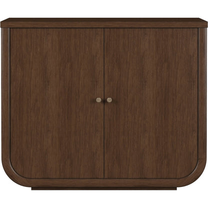 Verge Door Chest by A.R.T. Furniture in handcrated walnut. Made from poplar solids, flat cut walnut veneers in a traditional style.