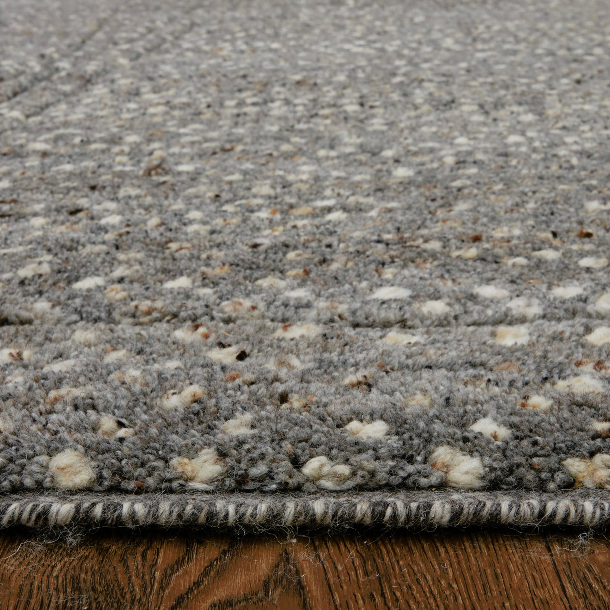 Dering Polka Dots Rug - T27T6042 by Thom Felicia by Feizy Rugs in gray, tan, taupe. Made from wool in a unique style.