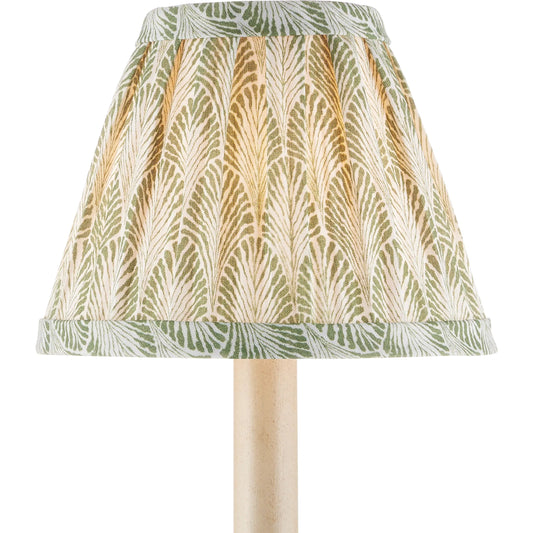 Plume Tapered Chandelier Shade by Currey and Company. Made from cotton in a cottage & farmhouse style.