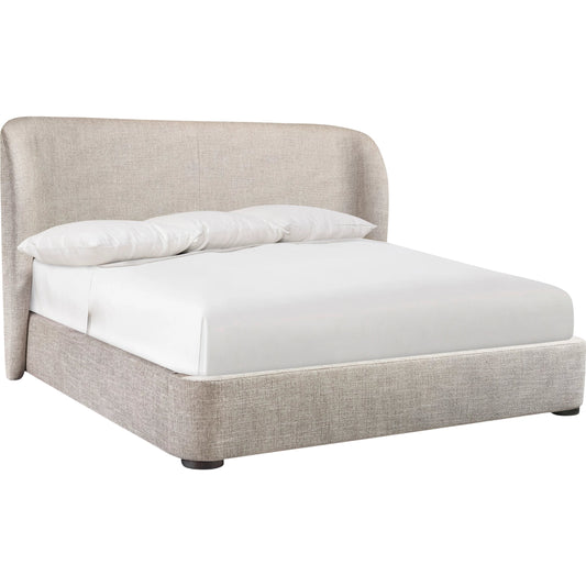 Geneve Shelter Bed by Bernhardt in beige, tan. Made from fabric, wood in a unique style.