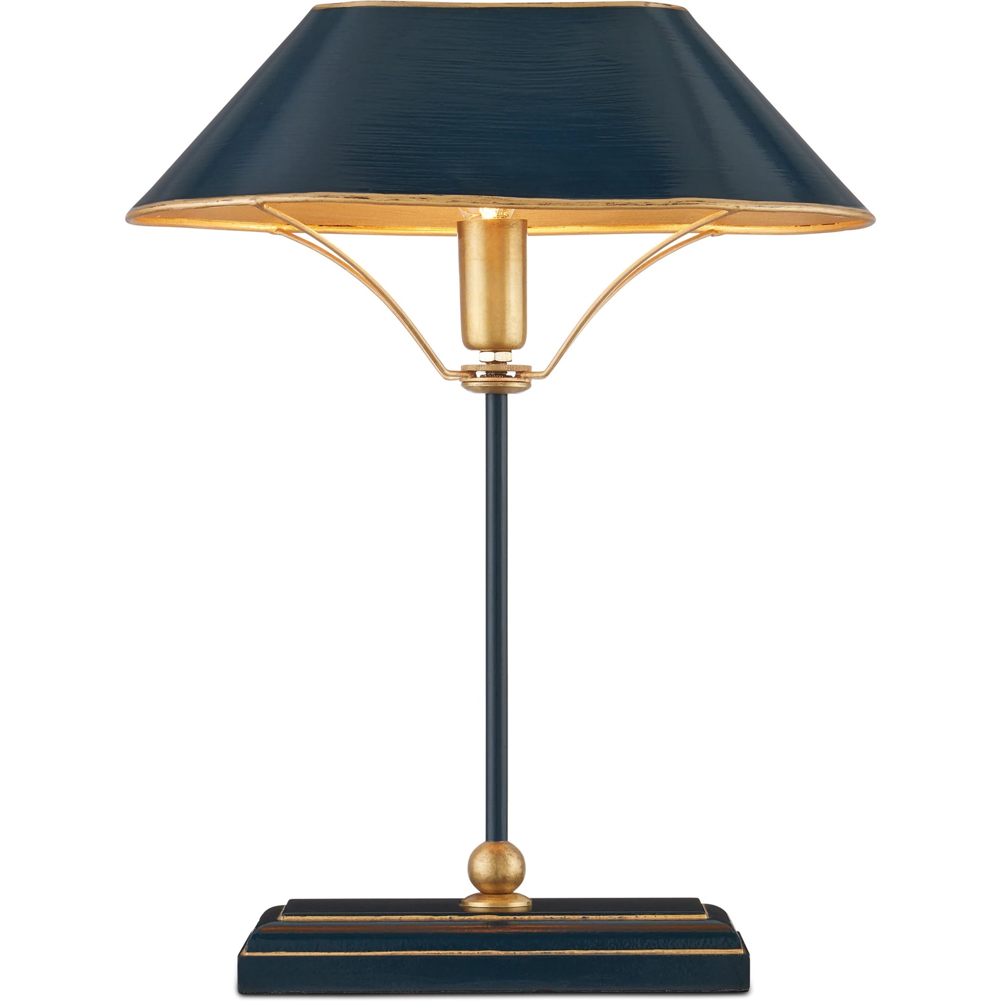 Daphne Table Lamp by Currey and Company. Made from iron, brass, engineered wood in a modern style.