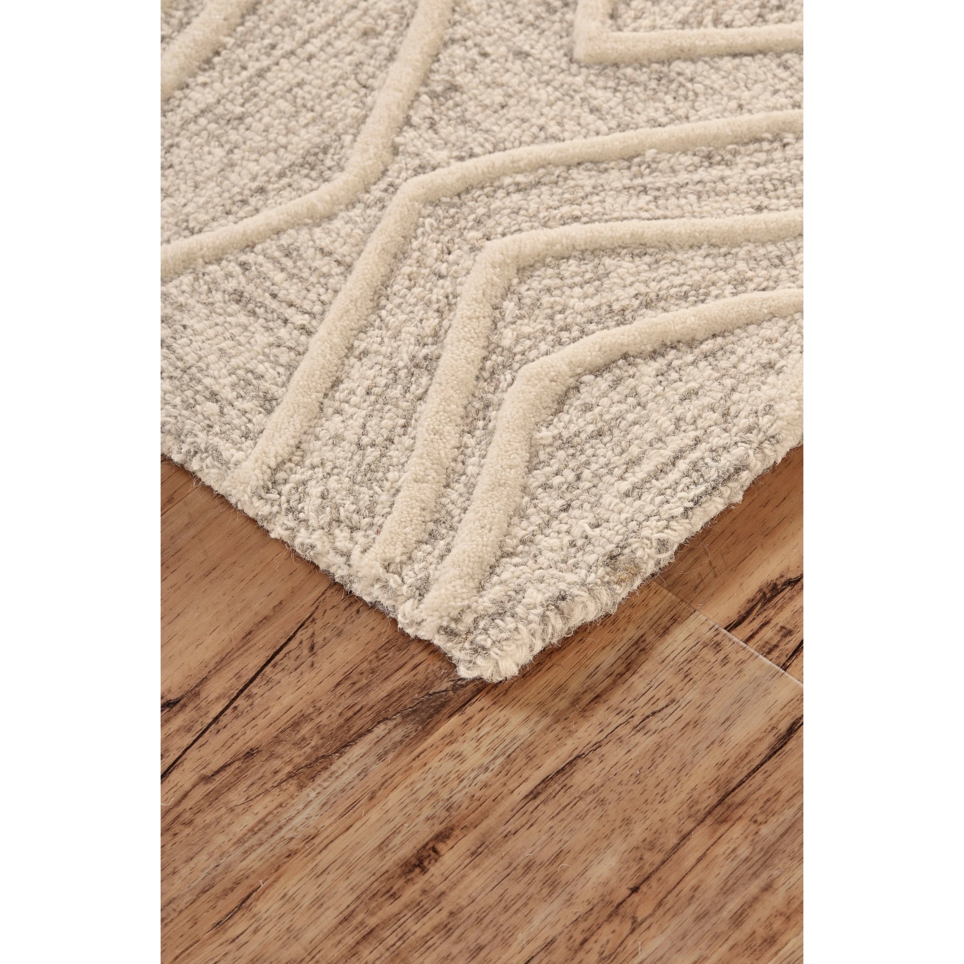 Enzo Transitional Diamond Rug - 8738F by Feizy in tan, ivory. Made from wool in a unique style.
