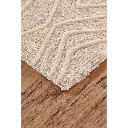 Enzo Transitional Diamond Rug - 8738F by Feizy in tan, ivory. Made from wool in a unique style.