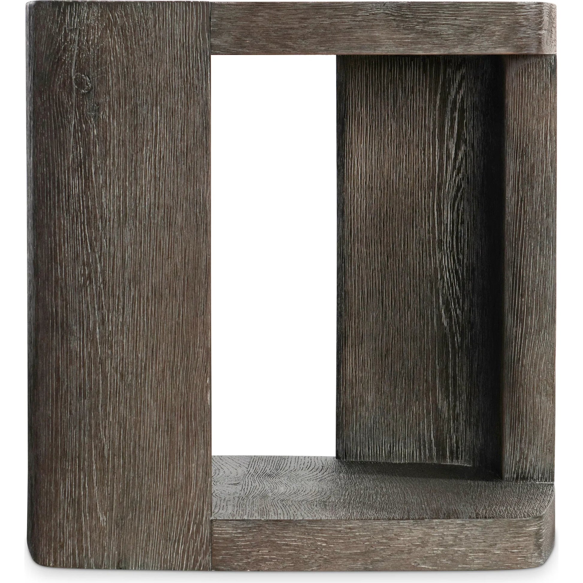 Boyle Side Table by Bernhardt in porcini. Made from wood in a transitional style.