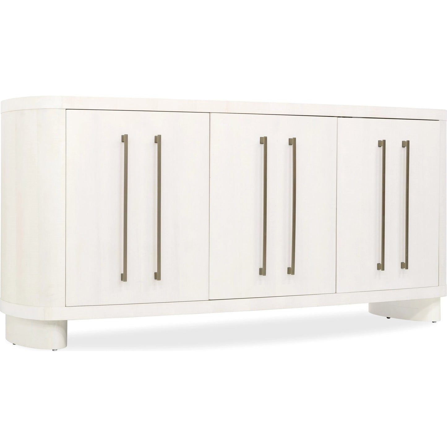 001 SI-2458417 | Primary Silo | Melange Bar None Credenza by Hooker Furniture in white, maple veneers. Made from figured maple veneers, fabric, 82% polyester, 13% acrylic, 5% linen in a transitional style.