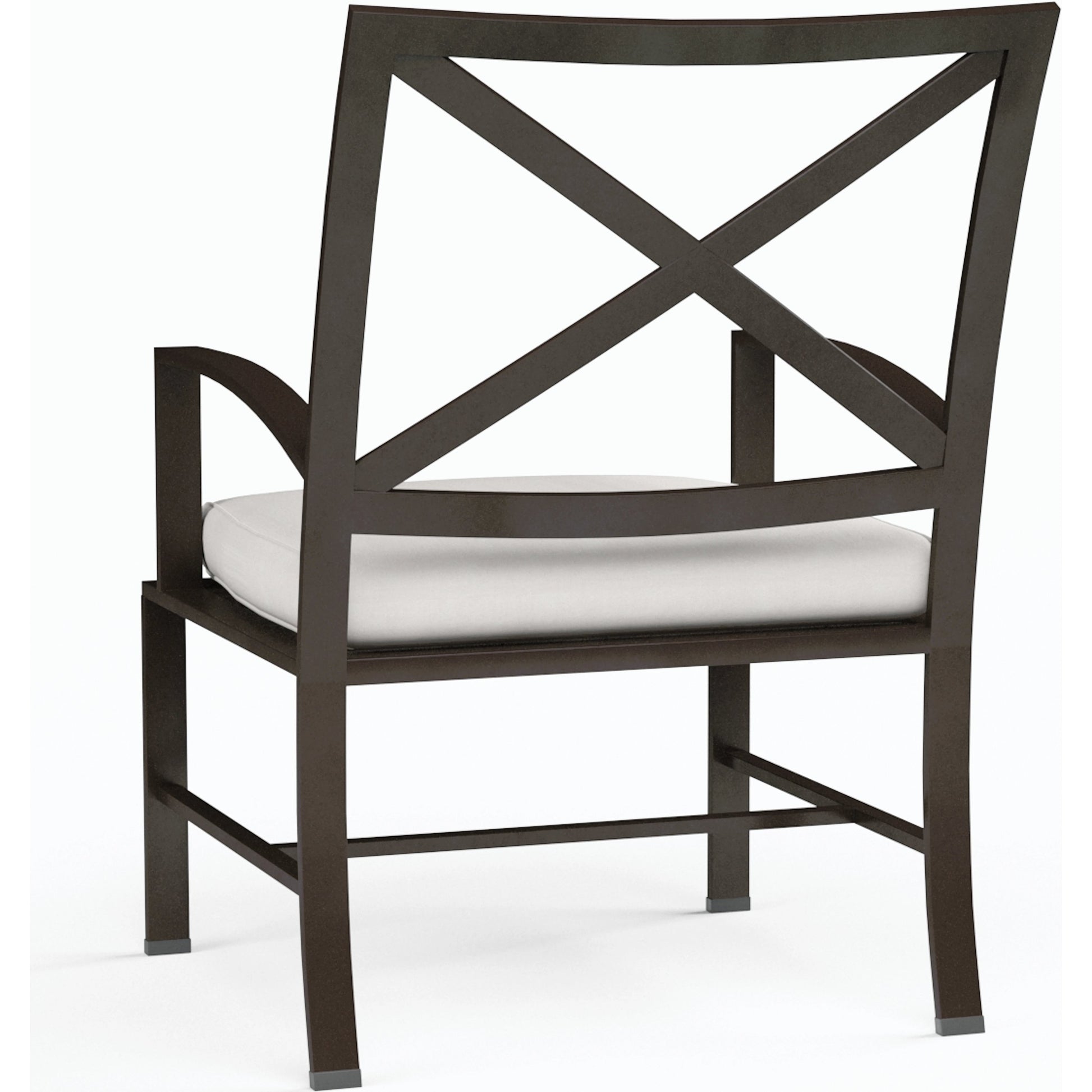 La Jolla Outdoor Swivel Dining Chair by Sunset West in browns. Made from aluminum in a modern style.
