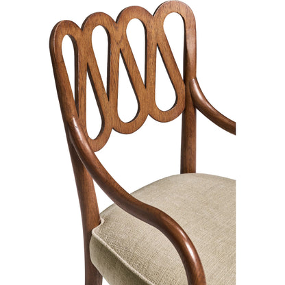 Ampney Arm Chair by Jonathan Charles in toasted oak. Made from main oak in a unique style.
