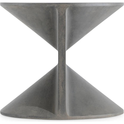 Sintra Side Table by Bernhardt in grey. Made from concrete in a unique style.