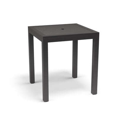 Vegas Outdoor Pub Table by Sunset West in graphite. Made from aluminum in a modern style.