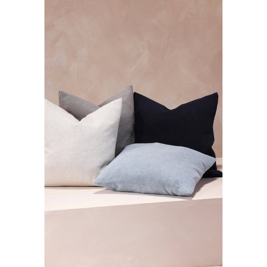 Prairie Pillow by Moe's Home Collection in neutral skies. Made from cover: 45% rayon, 55% linen, 100% feather insert in a modern style.