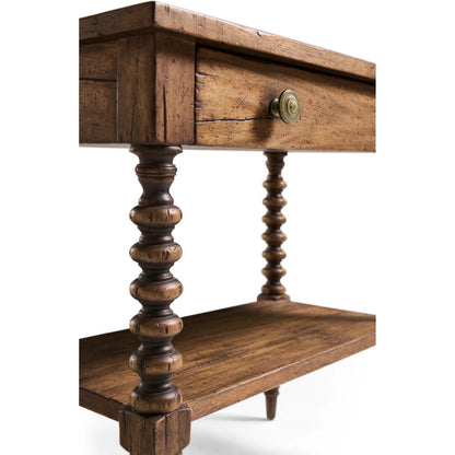 Tamarisk Open Nightstand by Jonathan Charles in medium spain walnut. Made from main acacia in a unique style.
