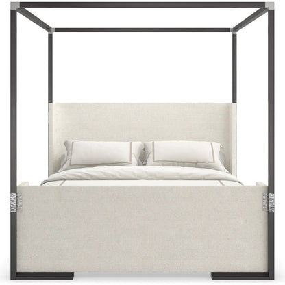 Shelter Me Canopy by Caracole in almost black, brushed stainless. Made from poplar in a unique style.