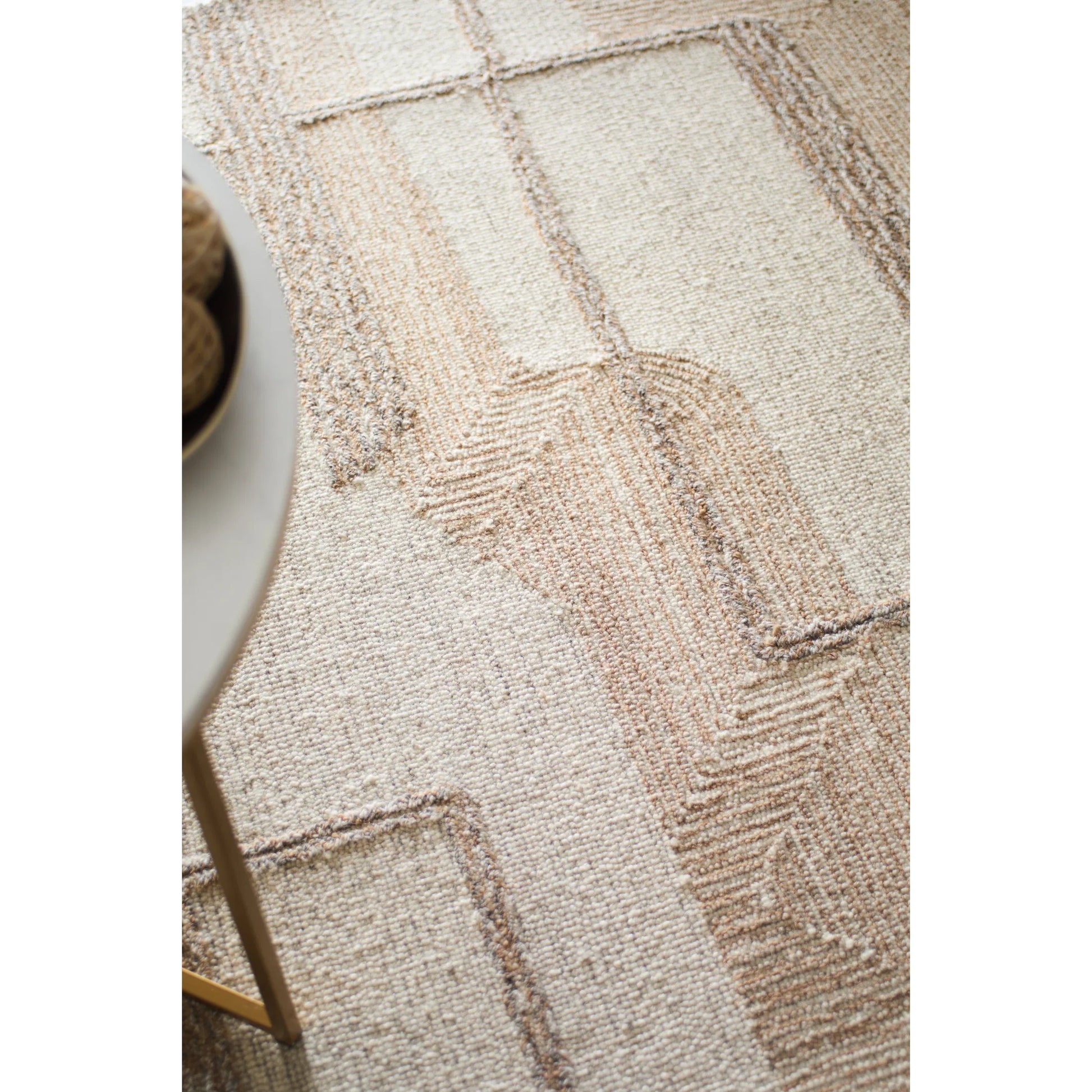 Pollock Geometric Rug - 8954F by Feizy in ivory, brown, tan. Made from wool, nylon in a unique style.