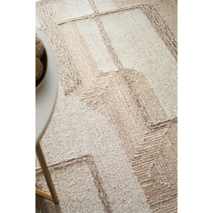 Pollock Geometric Rug - 8954F by Feizy in ivory, brown, tan. Made from wool, nylon in a unique style.