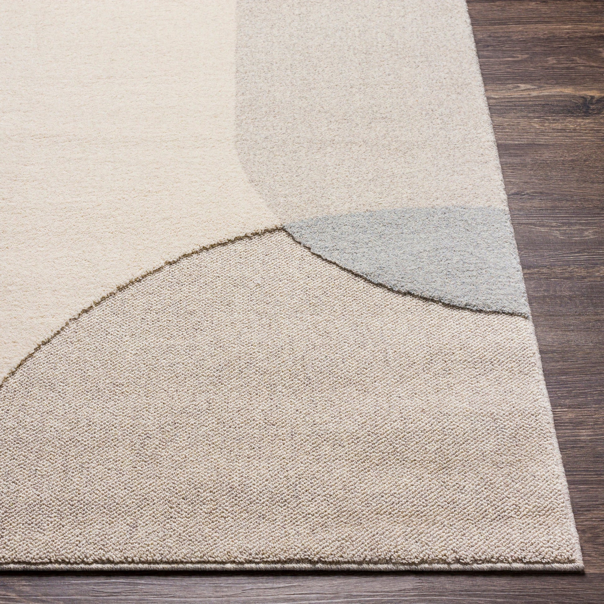 Flux Rug - 26994 by Livabliss in light beige, taupe, medium gray, gray. Made from 100% polypropylene in a unique style.