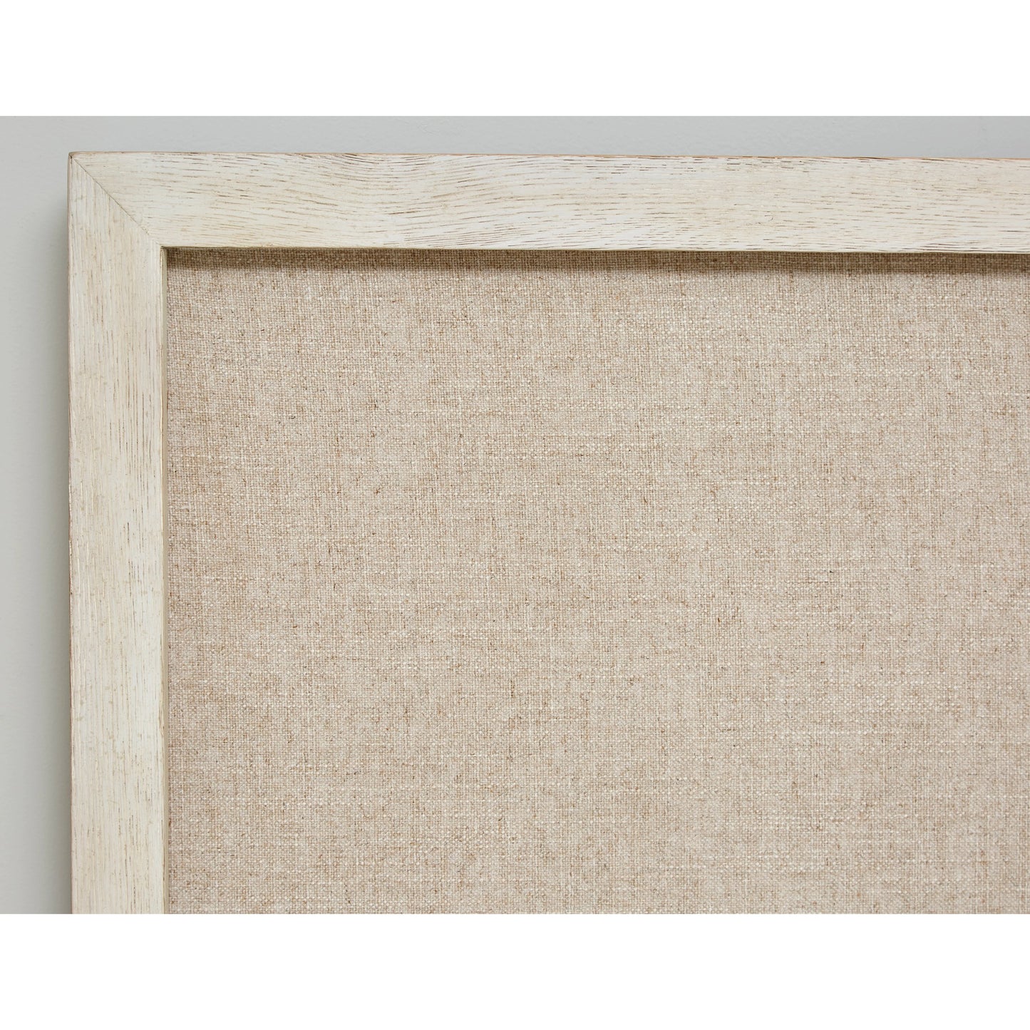 003 SI-2064981,SI-2064982 | Closeup | Cotiere Panel Bed by A.R.T. Furniture in beige and linen. Made from parawood solids, mixed split cathedral and quarter white oak veneers, fabric in a modern style.