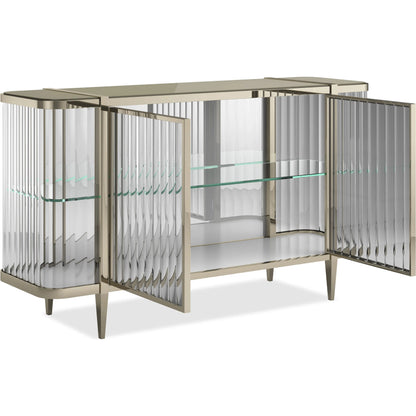 Stop and Stare Console by Caracole. Made from metal, glass, acrylic in a unique style.