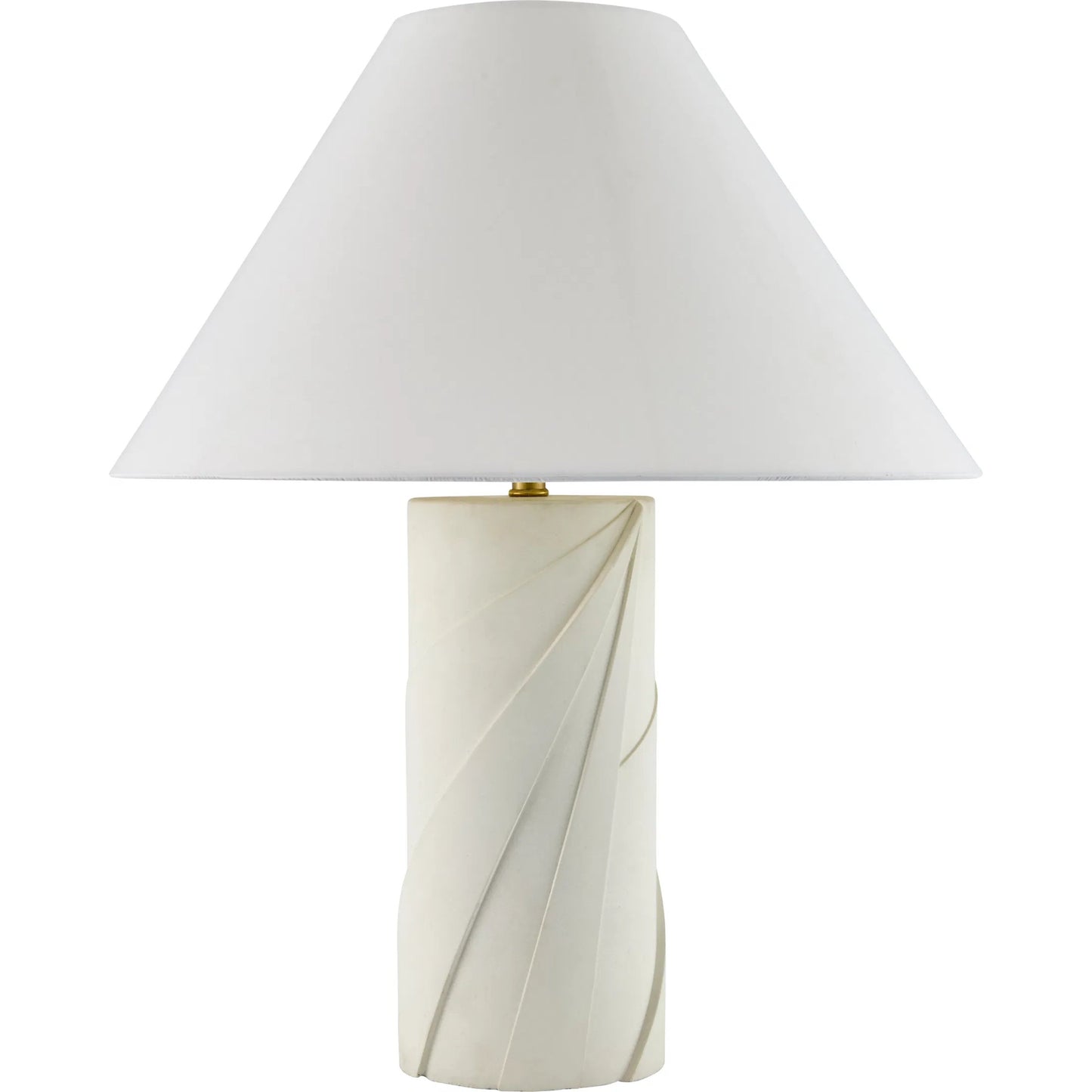 001 SI-2258321 | Primary Silo | Xove Accent Table Lamp by Livabliss in white and hand painted. Made from concrete, cotton, iron in a transitional style.