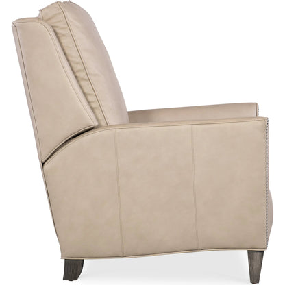 Christopher Recliner by Bradington-Young by Hooker Furniture in stone. Made from leather in a unique style.