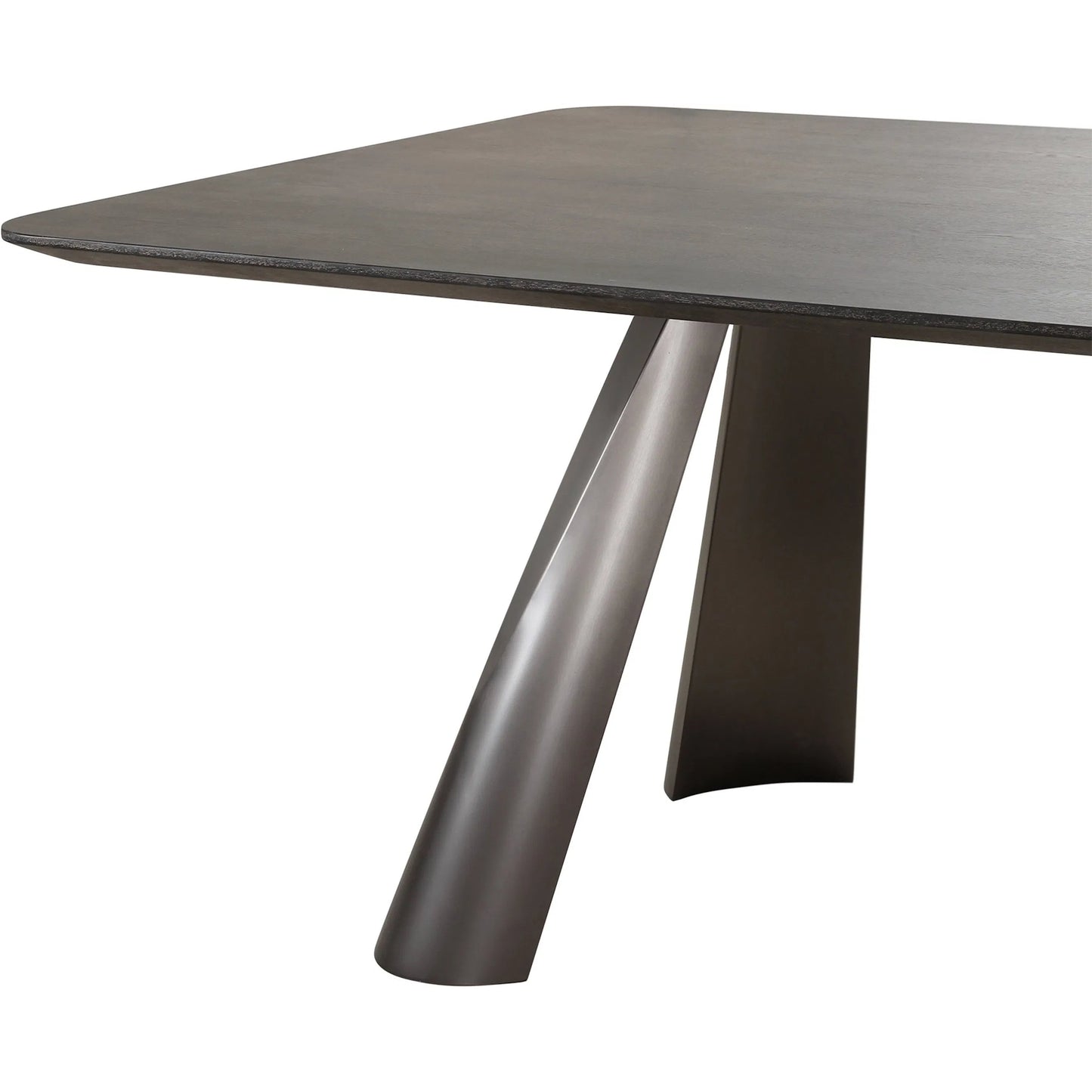 004 SI-2534690 | Closeup | Novara Design Dark Rectangle Dining Table - PLZ-386DT by Pasargad Home in dark brown. Made from mdf in a unique style.