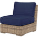Havana Outdoor Armless Club Chair by Sunset West in tobacco. Made from resin wicker in a modern style.