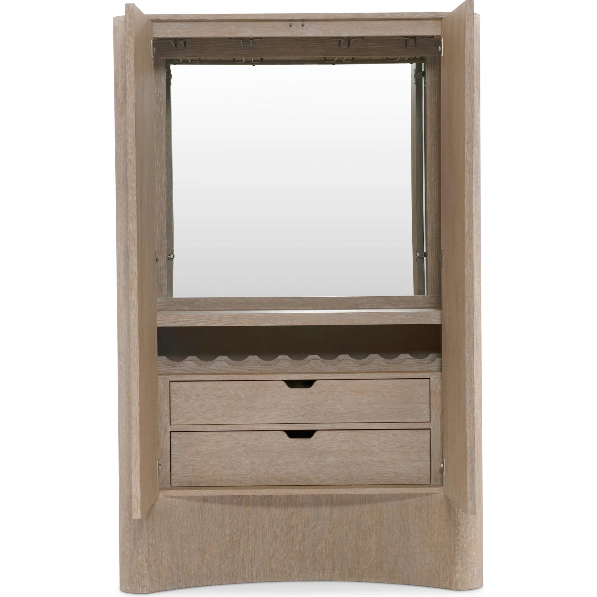 Loggia Bar Cabinet by Bernhardt in aria. Made from wood in a transitional style.