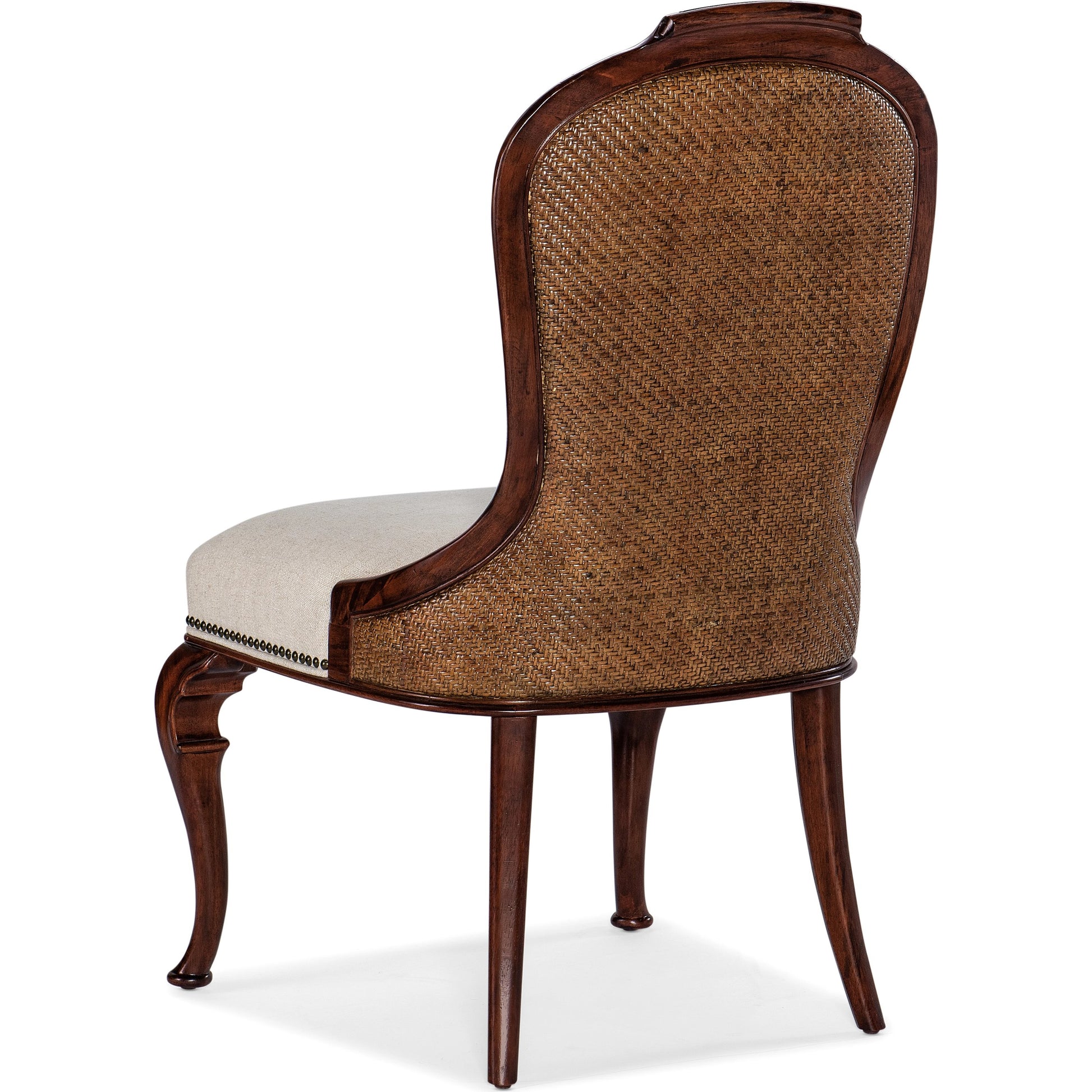 Charleston Upholstered Side Chair (Set of 2) by Hooker Furniture in chateau linen and maraschino cherry. Made from fabric, cane in a traditional style.