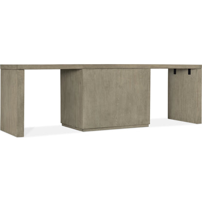 Linville Falls Desk - 96" Top-Open and 2 Legs by Hooker Furniture in mink. Made from oak veneers in a modern style.