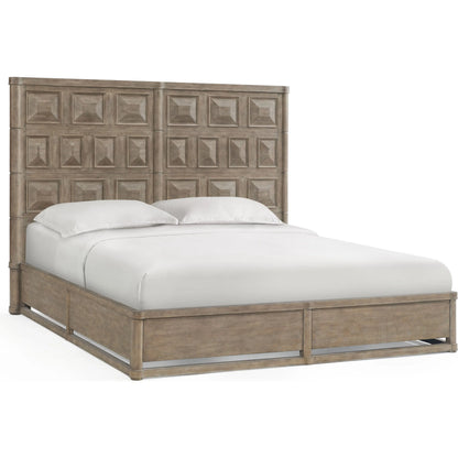 Reforma Panel Bed by A.R.T. Furniture in tapenade. Made from parawood solids, random match flaky oak veneers in a traditional style.
