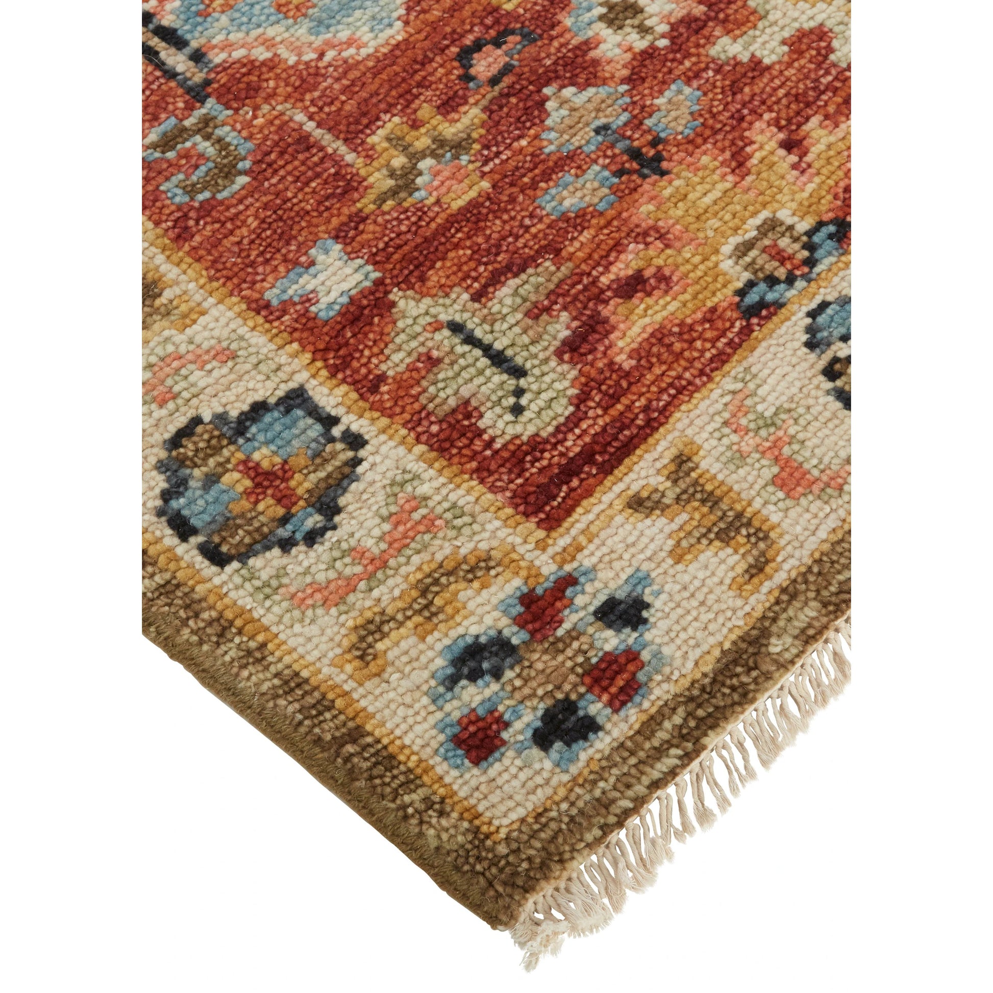 Carrington Traditional Oriental Rug - 6805F by Feizy in ivory, red, blue. Made from wool in a unique style.
