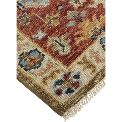Carrington Traditional Oriental Rug - 6805F by Feizy in ivory, red, blue. Made from wool in a unique style.