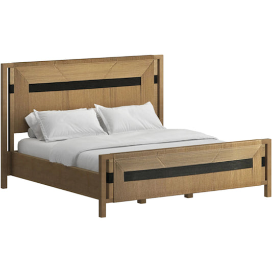 Loft Woven Panel Bed by A.R.T. Furniture in brown and natural woven. Made from poplar, rubberwood, jute in a unique style.