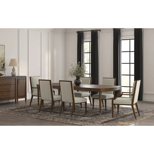 Eave Upholstered Side Chair (Set of 2) by A.R.T. Furniture in off-white and hazelnut. Made from poplar, parawood solids in a unique style.
