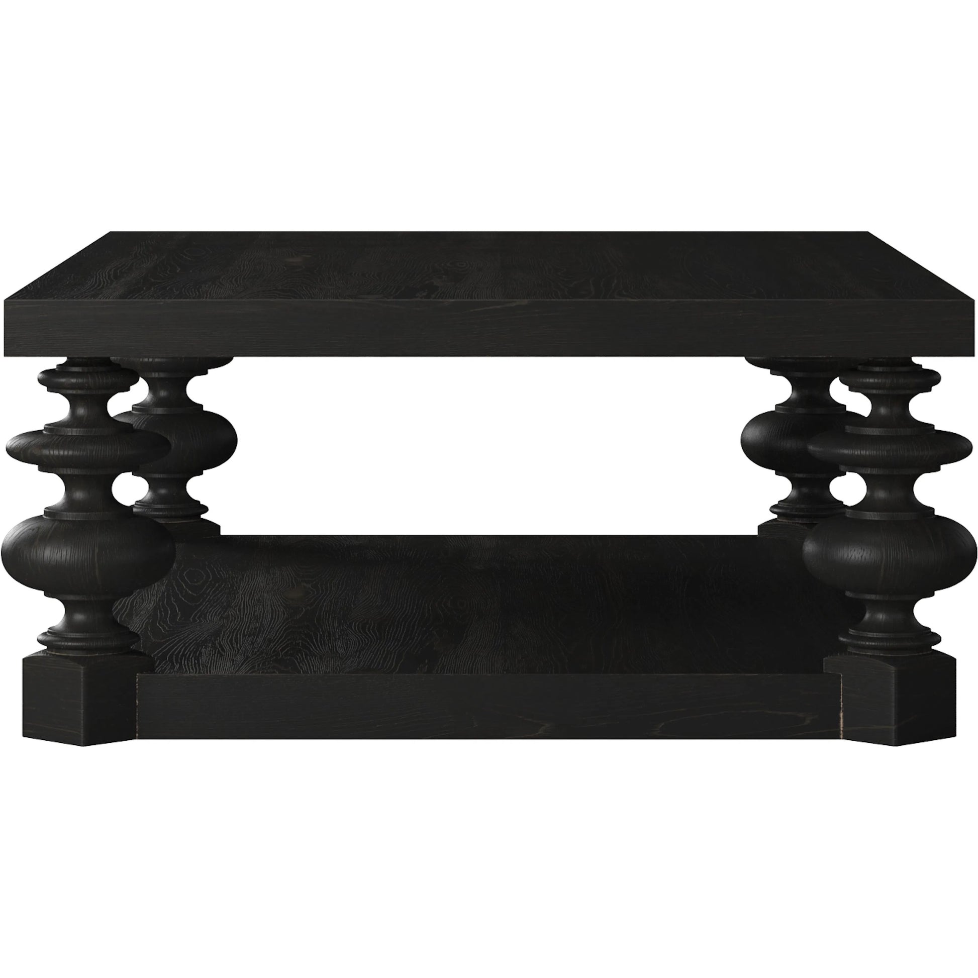 Atrium Rectangular Coffee Table by A.R.T. Furniture in hand rubbed black, undertones of brown. Made from unique in a traditional style.