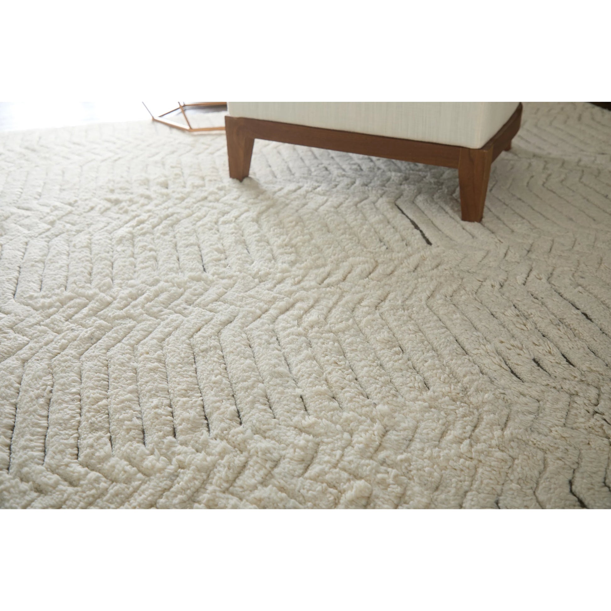 Matson Transitional Solid Rug - T14T6031 by Thom Felicia by Feizy Rugs in ivory. Made from wool in a unique style.