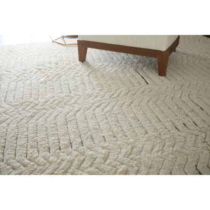 Matson Transitional Solid Rug - T14T6031 by Thom Felicia by Feizy Rugs in ivory. Made from wool in a unique style.