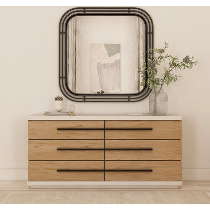 Portico Square Mirror by A.R.T. Furniture in matte black. Made from steel, glass in a modern style.