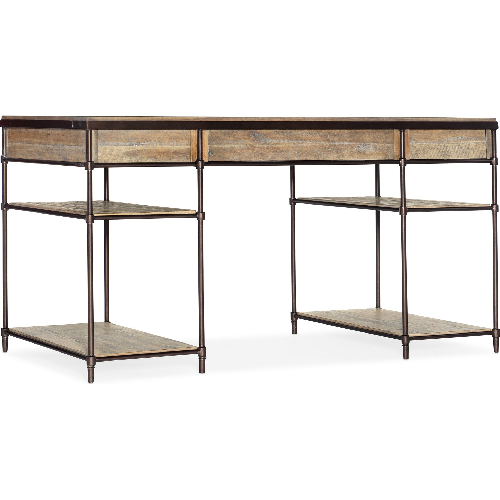 St. Armand Writing Desk by Hooker Furniture. Made from acacia solids with round metal tube, metal sheet in a modern style.