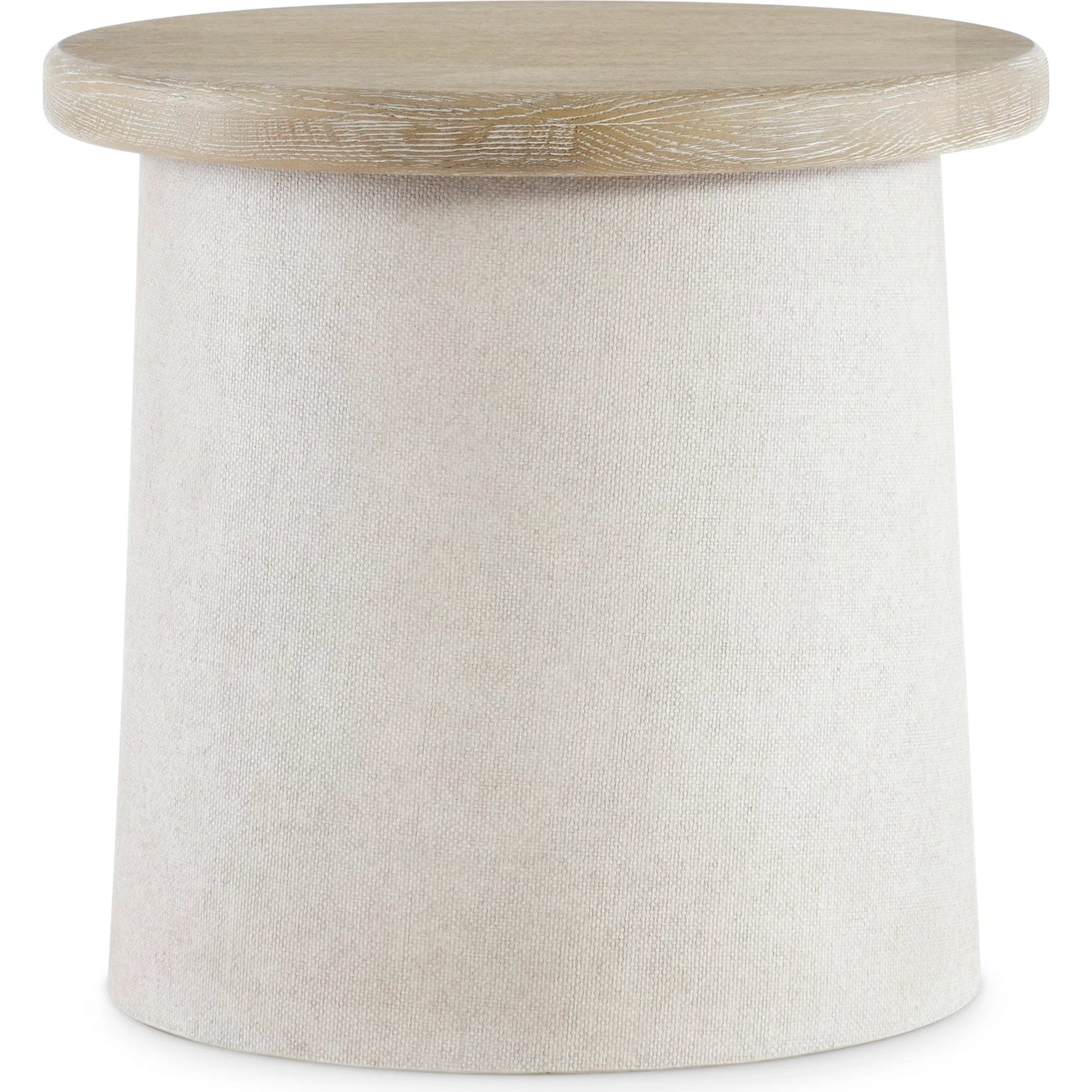 Easley Side Table by Bernhardt in trevin, silt. Made from resin, metal in a transitional style.
