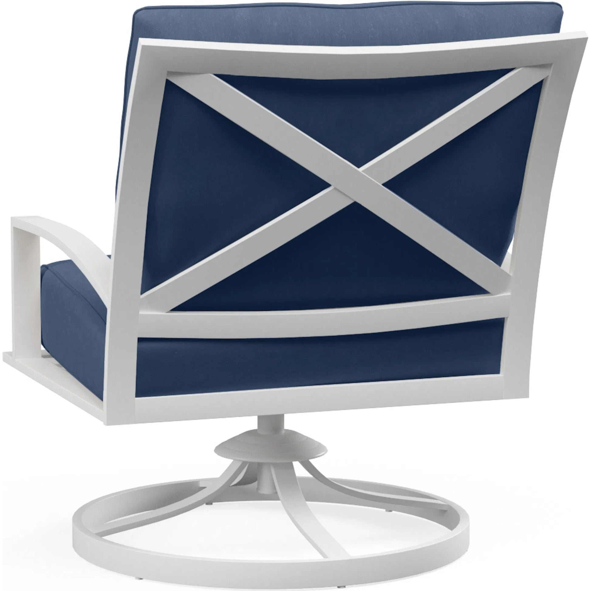 Bristol Outdoor Club Swivel in Canvas Flax w/ Self Welt by Sunset West. Made from aluminum in a modern style.