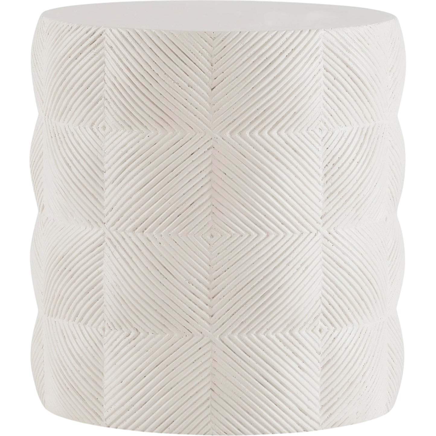 001 SI-2539299 | Primary Silo | Ballantyne Side Table by Bernhardt in white, cream. Made from stone in a unique style.