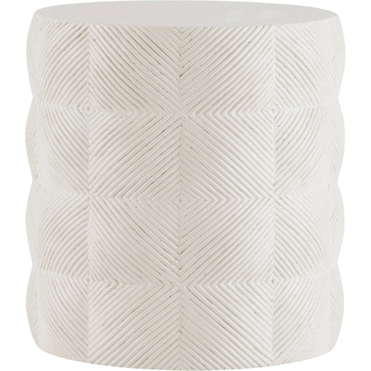 Ballantyne Side Table by Bernhardt in white, cream. Made from stone in a unique style.