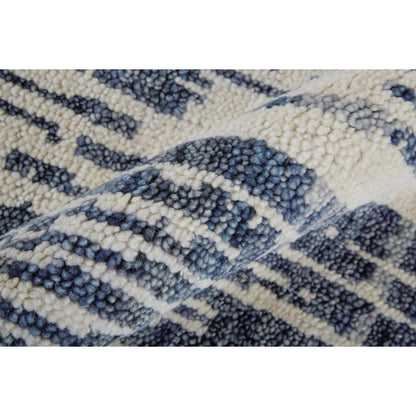 Roxford Transitional Rug - T16T6034 by Thom Felicia by Feizy Rugs in ivory, blue. Made from wool in a unique style.