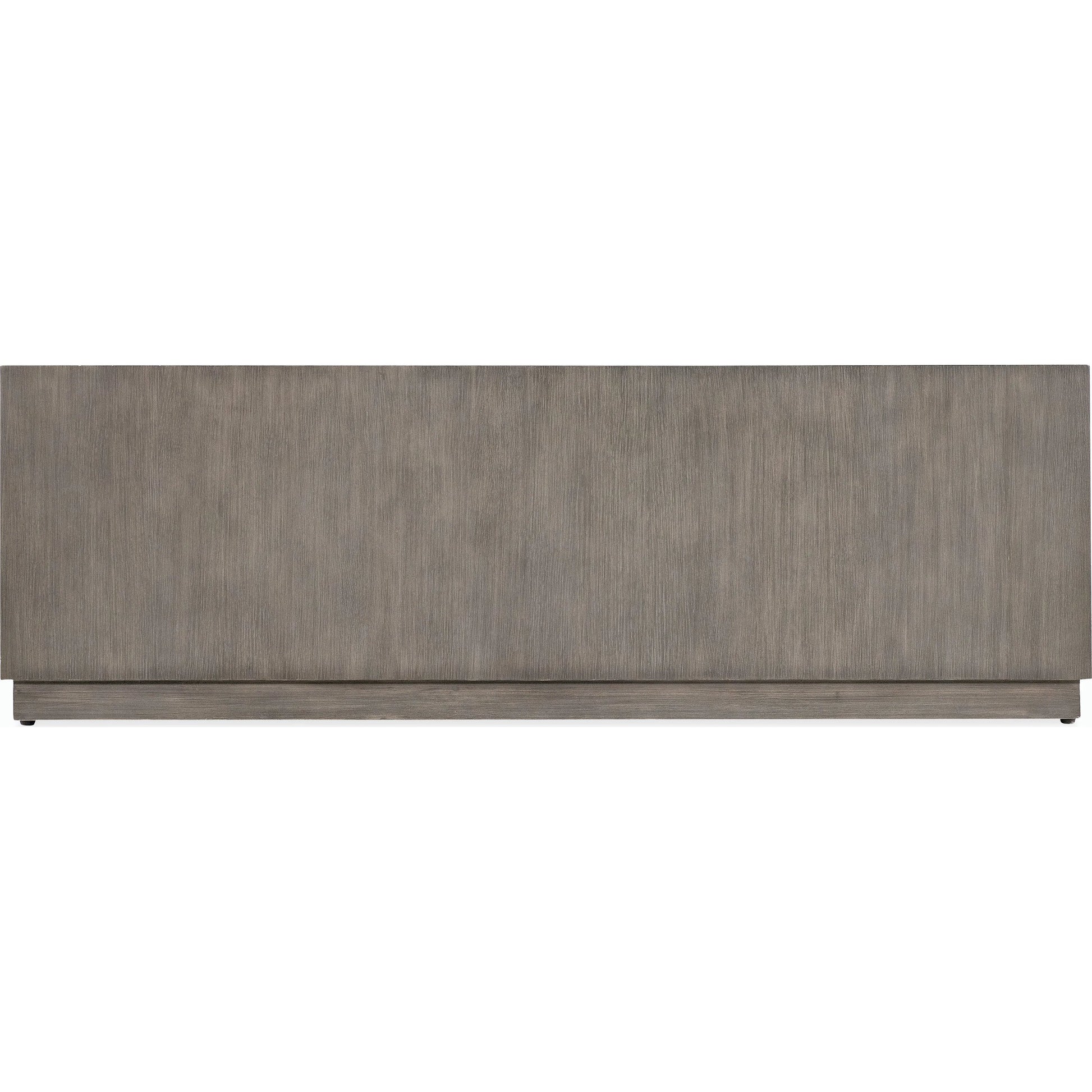Commerce & Market Travelers Cocktail Table by Hooker Furniture in dark wood and dark wood finish. Made from hand forged sheet metal, oak veneers and tempered glass in a modern style.