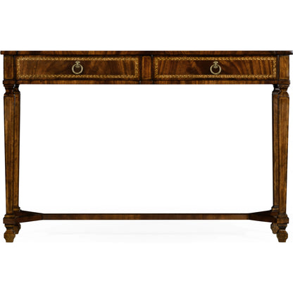 Buckingham Empire Mahogany Console Table by Jonathan Charles in medium antique mahogany. Made from acacia in a traditional style.