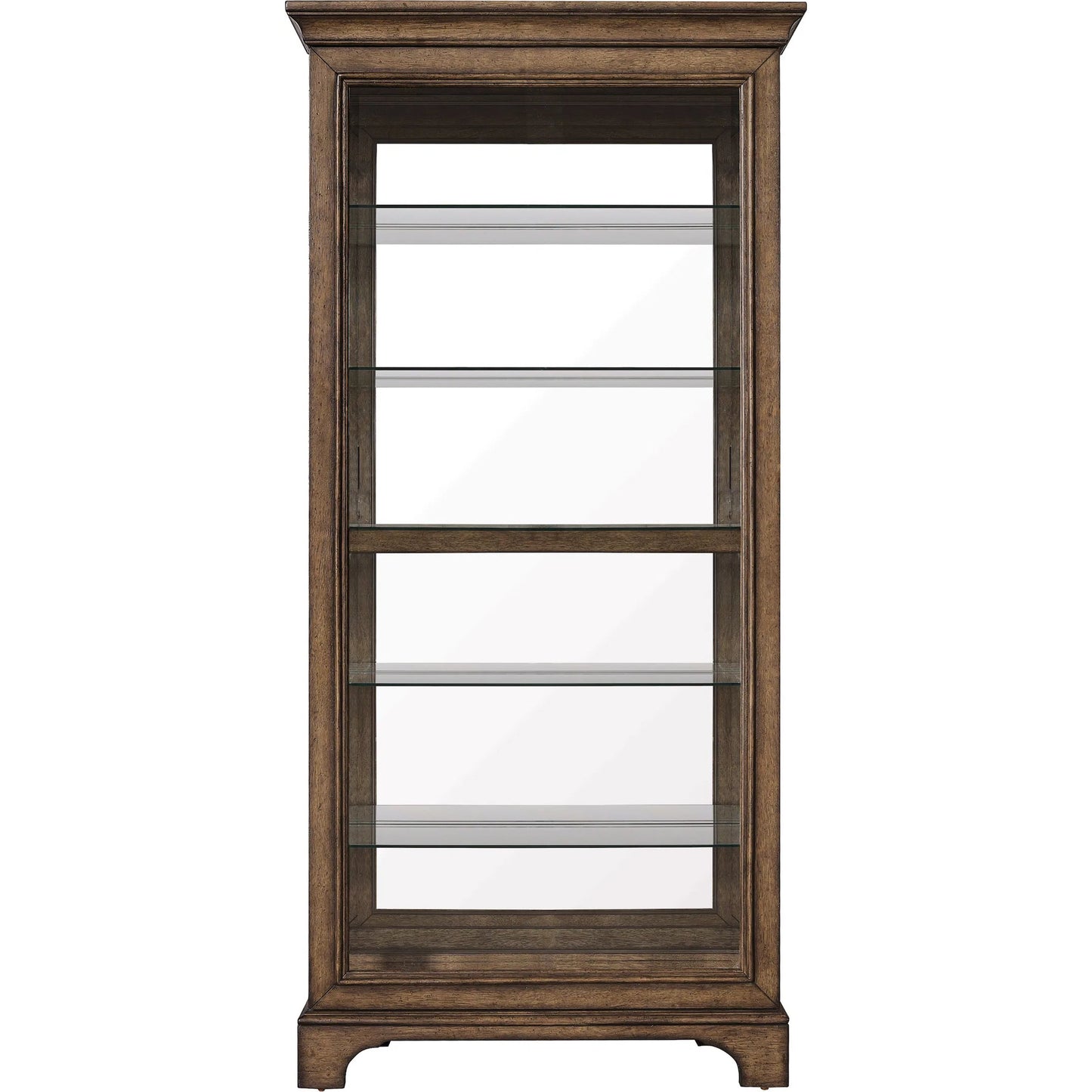 001 SI-2238729 | Primary Silo | Traditional Sliding Door Curio with Glass Shelves and LED Light by Pulaski Furniture in chestnut. Made from oak wood veneers in a unique style.