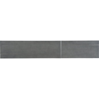Chapman Mixed Media Console Table by Hooker Furniture in gray and pewter. Made from metal, faux shagreen in a modern style.
